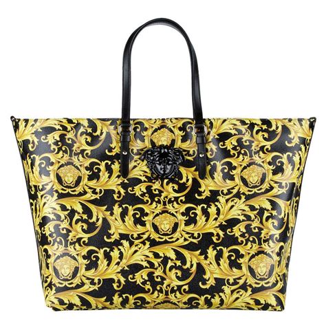 versace black and gold purse